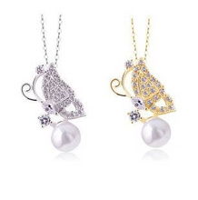 蝶光溢彩 蝴蝶翩翩珍珠鏈，甜美可愛的別致時尚